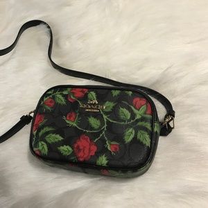Coach rose camera crossbody